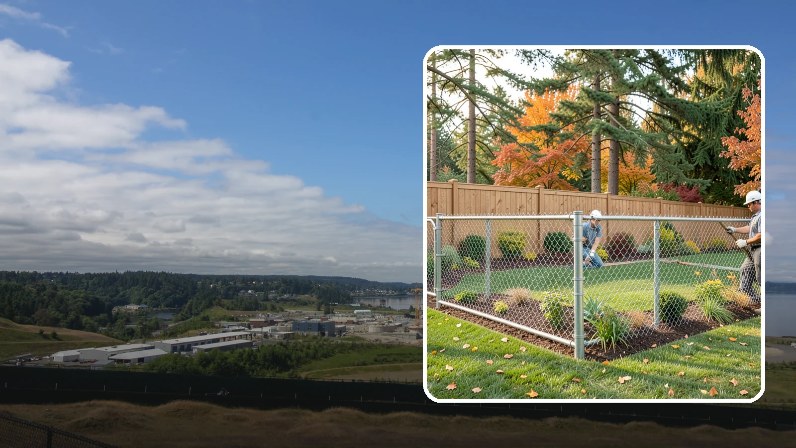 Chain Link Fence Installation in University Place, Pierce County, WA - We install durable galvanized and vinyl-coated chain link fencing for secure, budget-friendly enclosures around Puget Sound...