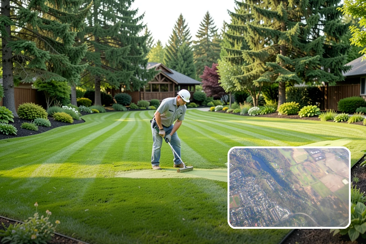 Channel Drain Installation in Algona, King County, WA - Intercepts sheet flow across wide paved surfaces
