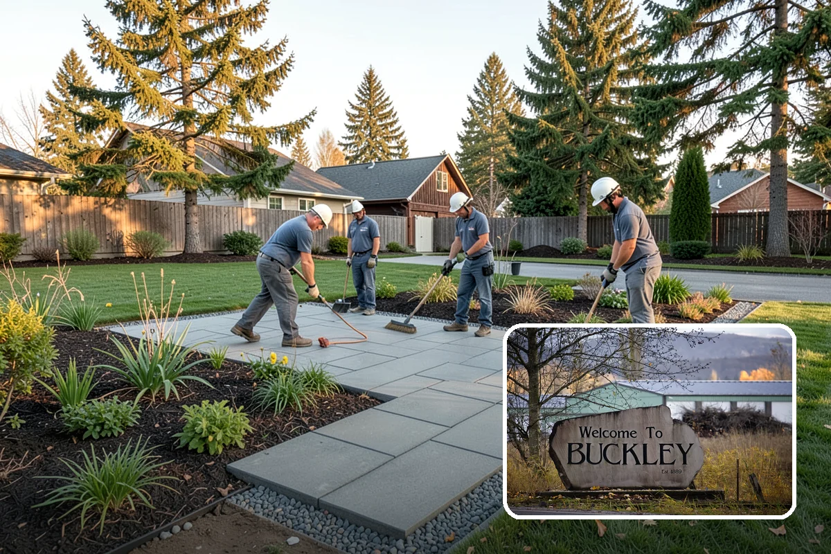 Channel Drain Installation in Buckley, Pierce County, WA - Intercepts sheet flow across wide paved surfaces