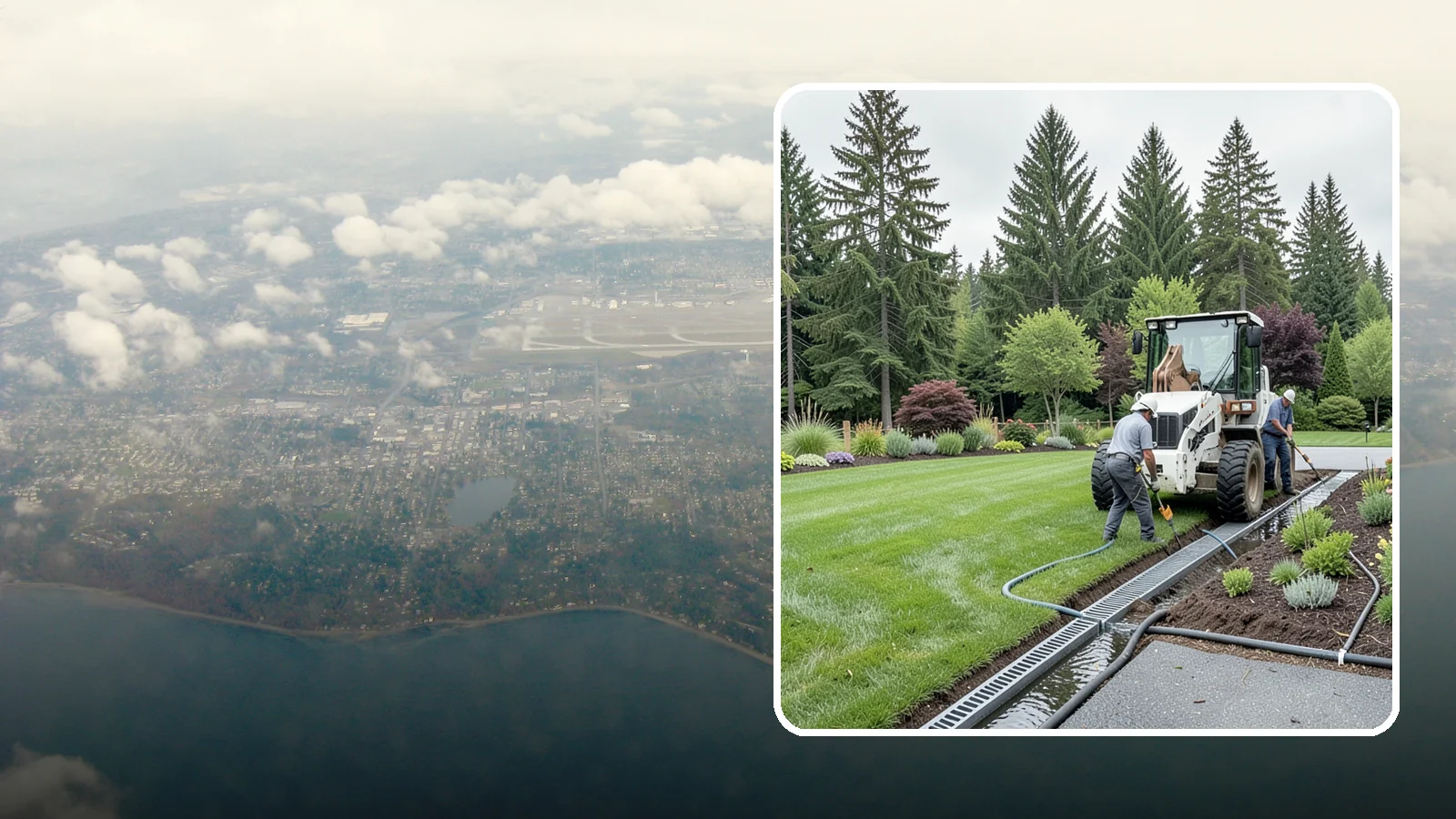 Channel Drain Installation in Burien, King County, WA - We install linear channel drains across driveways, patios, and hardscapes to capture surface sheet flow before it pools on paved...