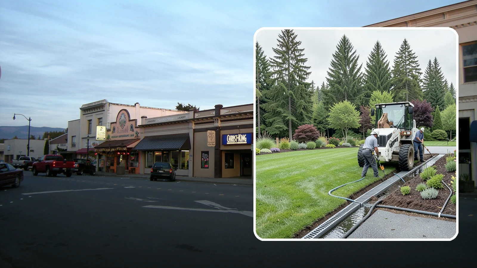 Channel Drain Installation in Burlington, Skagit County, WA - We install linear channel drains across driveways, patios, and hardscapes to capture surface sheet flow before it pools on paved...