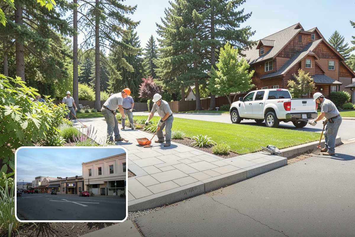 Channel Drain Installation in Burlington, Skagit County, WA - Intercepts sheet flow across wide paved surfaces