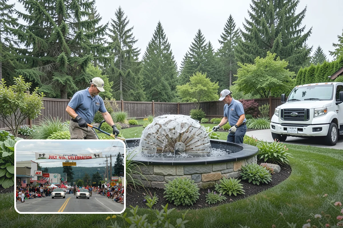 Channel Drain Installation in Carnation, King County, WA - Intercepts sheet flow across wide paved surfaces