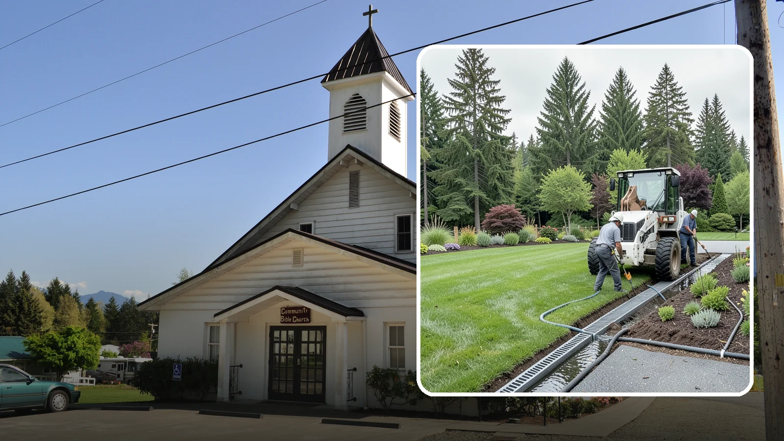 Channel Drain Installation in Concrete, Skagit County, WA - We install linear channel drains across driveways, patios, and hardscapes to capture surface sheet flow before it pools on paved...
