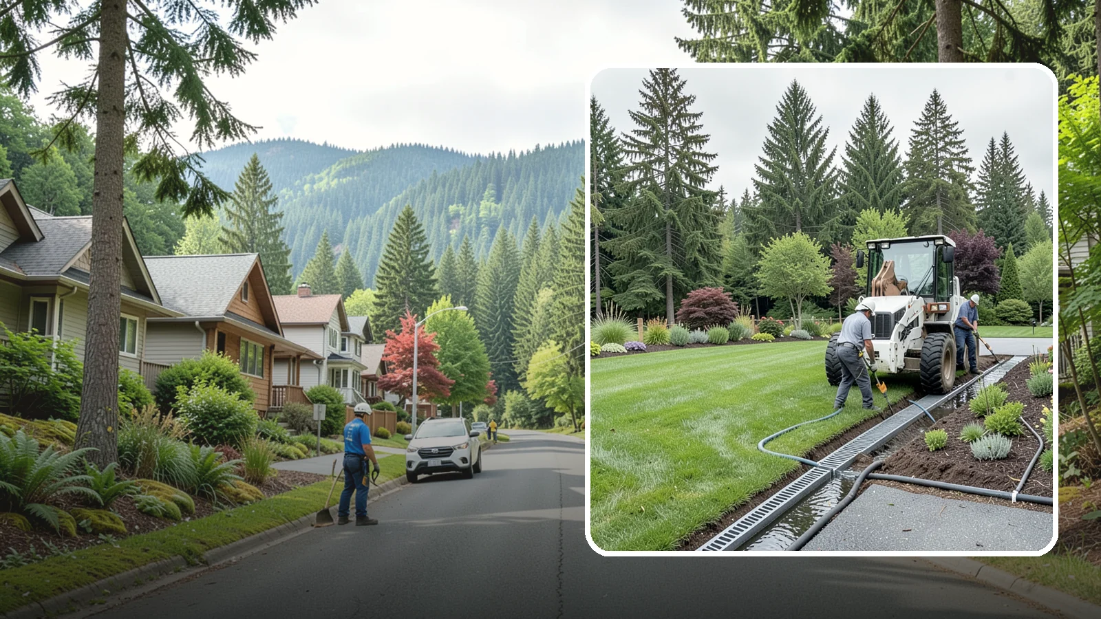 Channel Drain Installation in Darrington, Snohomish County, WA - We install linear channel drains across driveways, patios, and hardscapes to capture surface sheet flow before it pools on paved...