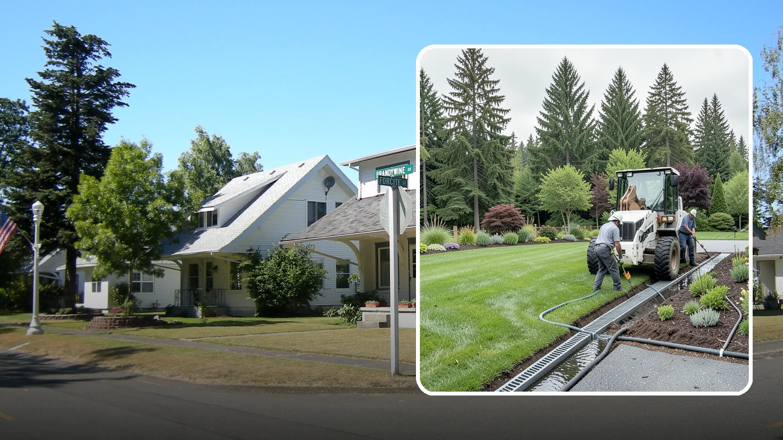 Channel Drain Installation in DuPont, Pierce County, WA - We install linear channel drains across driveways, patios, and hardscapes to capture surface sheet flow before it pools on paved...