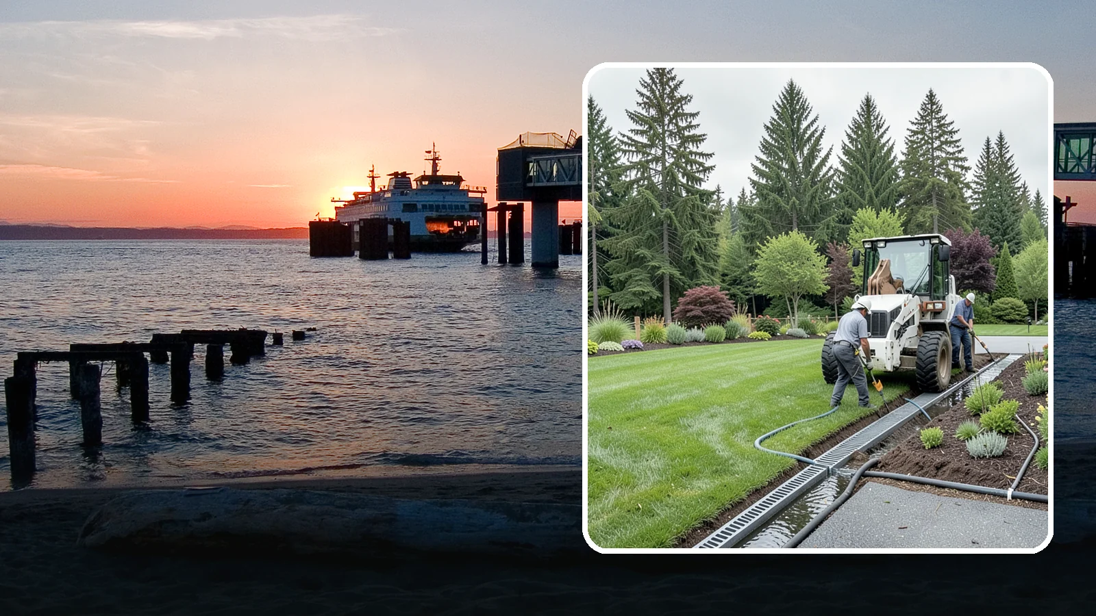 Channel Drain Installation in Edmonds, Snohomish County, WA - We install linear channel drains across driveways, patios, and hardscapes to capture surface sheet flow before it pools on paved...