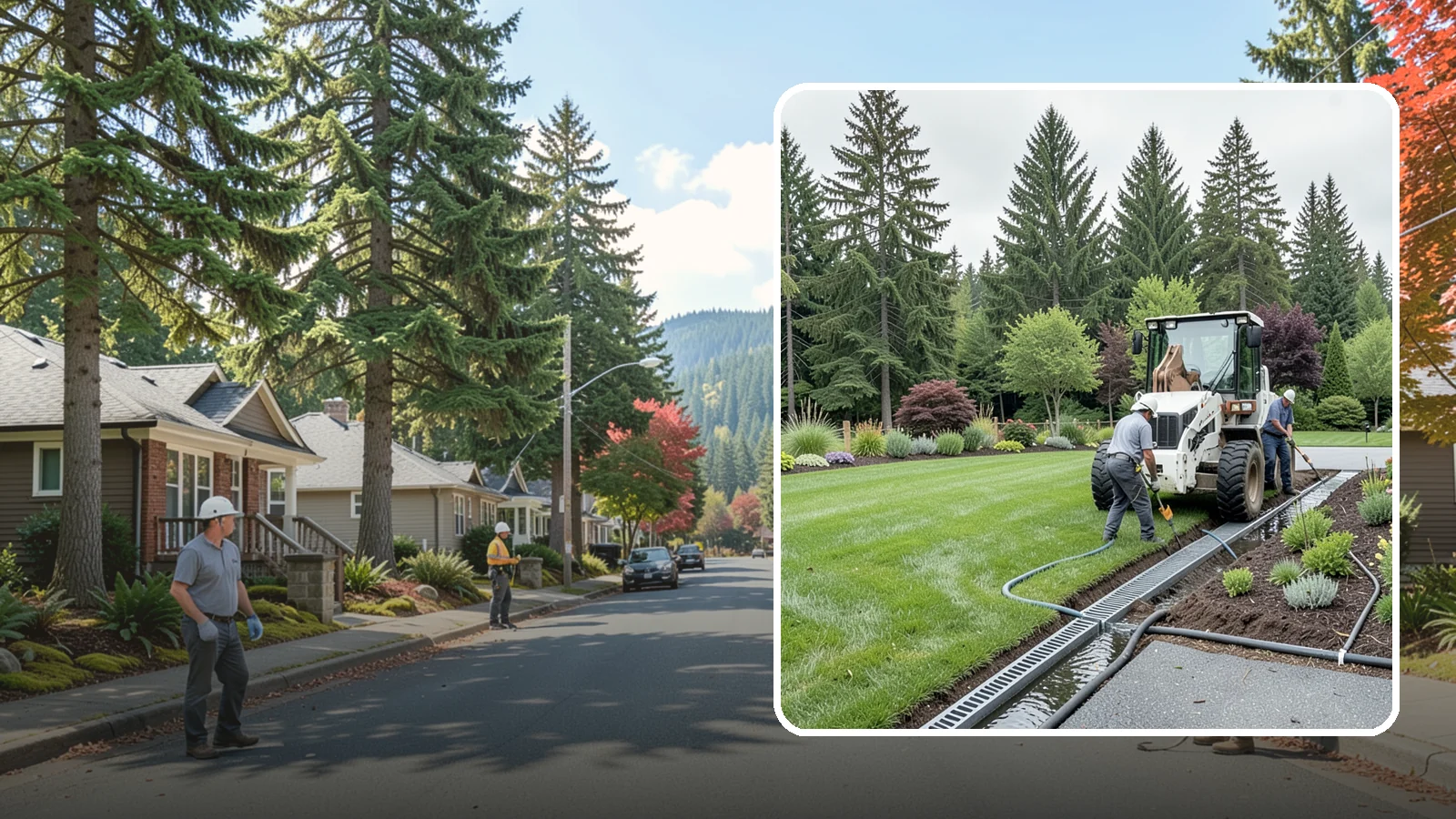 Channel Drain Installation in Hunts Point, King County, WA - We install linear channel drains across driveways, patios, and hardscapes to capture surface sheet flow before it pools on paved...