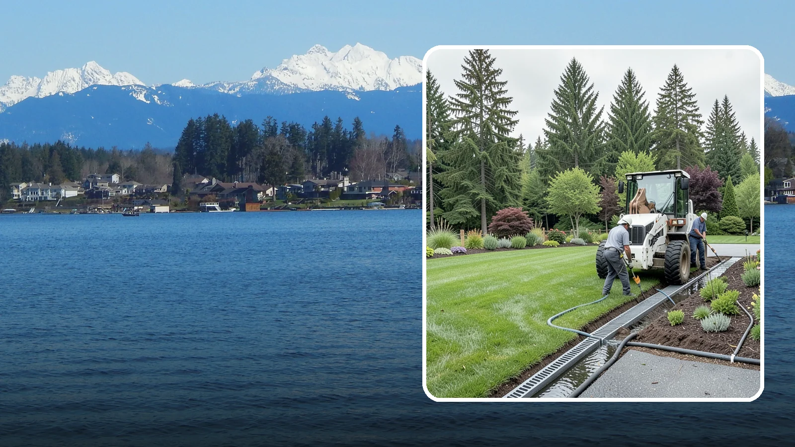 Channel Drain Installation in Lake Stevens, Snohomish County, WA - We install linear channel drains across driveways, patios, and hardscapes to capture surface sheet flow before it pools on paved...