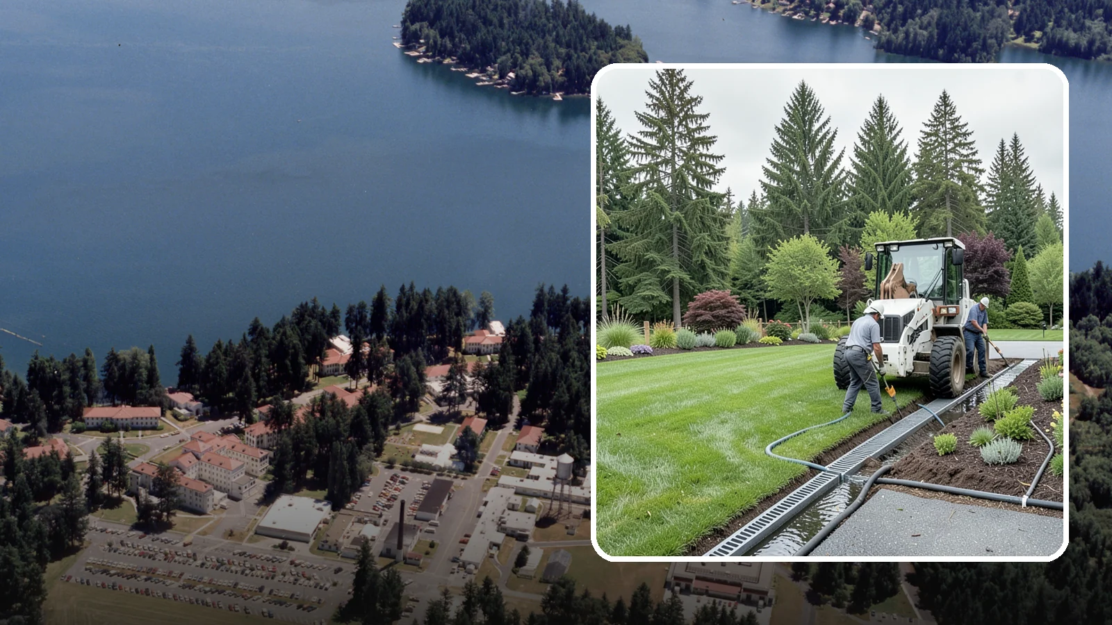 Channel Drain Installation in Lakewood, Pierce County, WA - We install linear channel drains across driveways, patios, and hardscapes to capture surface sheet flow before it pools on paved...