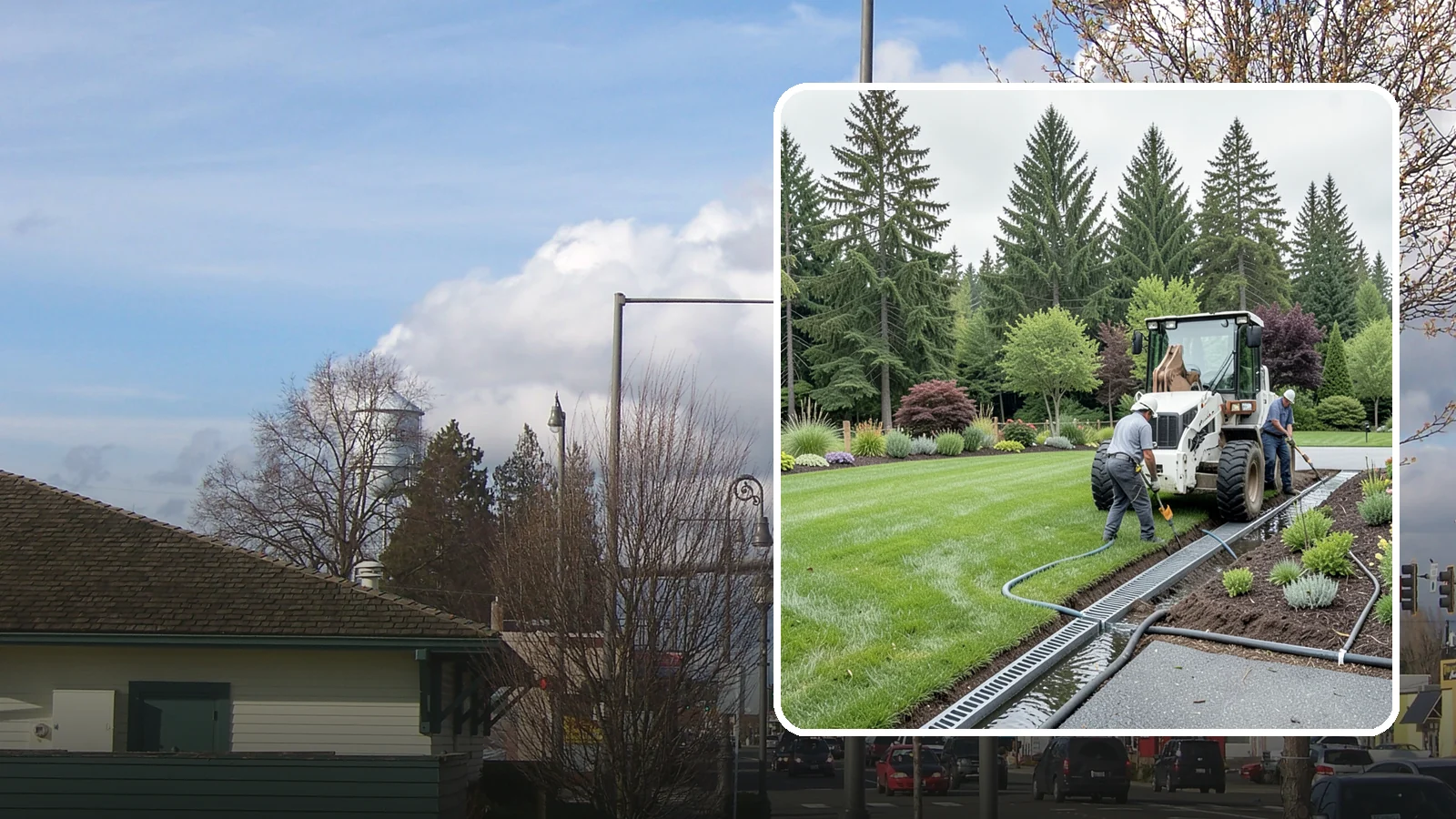 Channel Drain Installation in Marysville, Snohomish County, WA - We install linear channel drains across driveways, patios, and hardscapes to capture surface sheet flow before it pools on paved...
