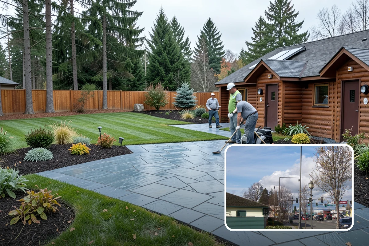 Channel Drain Installation in Marysville, Snohomish County, WA - Intercepts sheet flow across wide paved surfaces