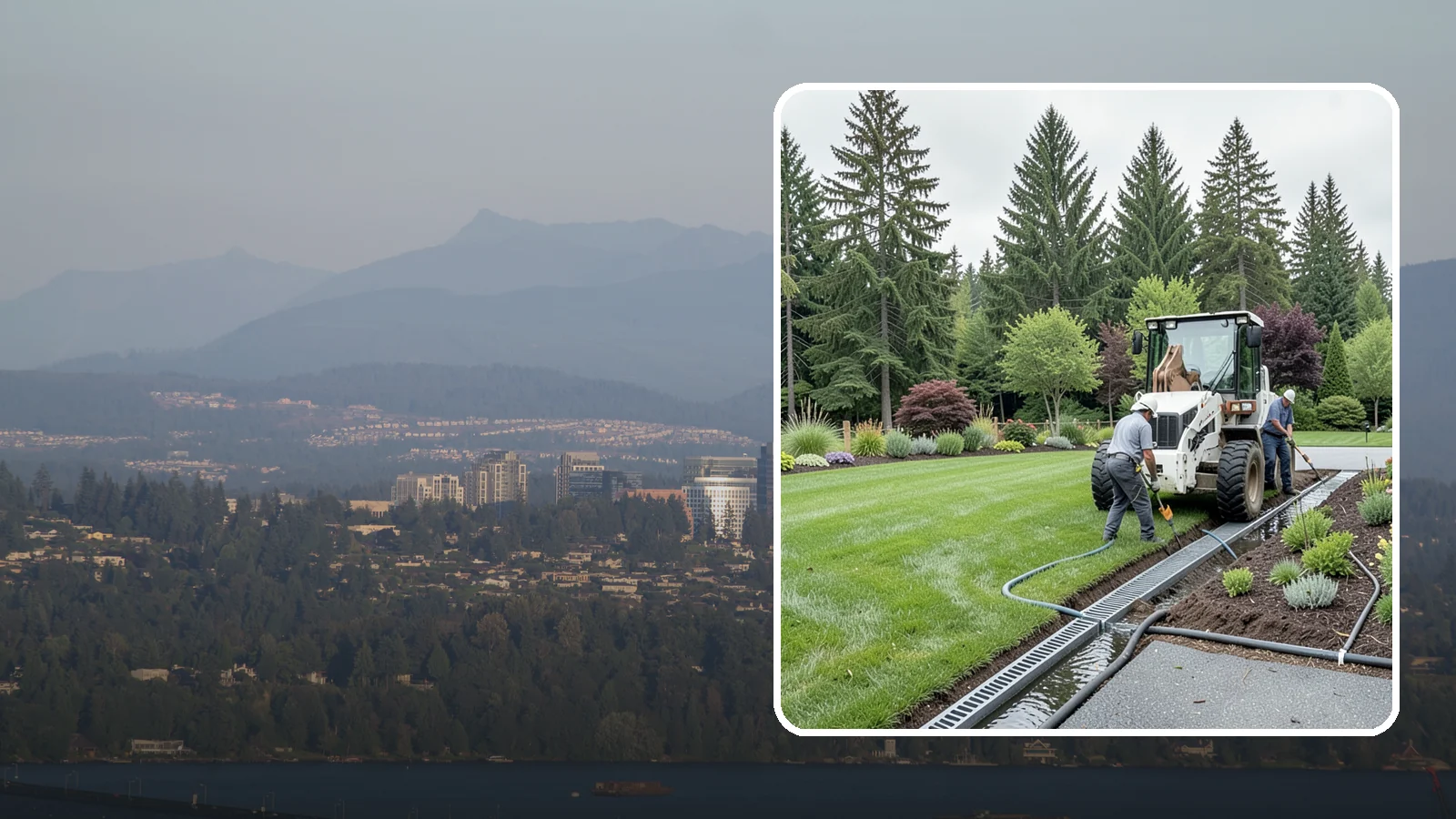 Channel Drain Installation in Medina, King County, WA - We install linear channel drains across driveways, patios, and hardscapes to capture surface sheet flow before it pools on paved...