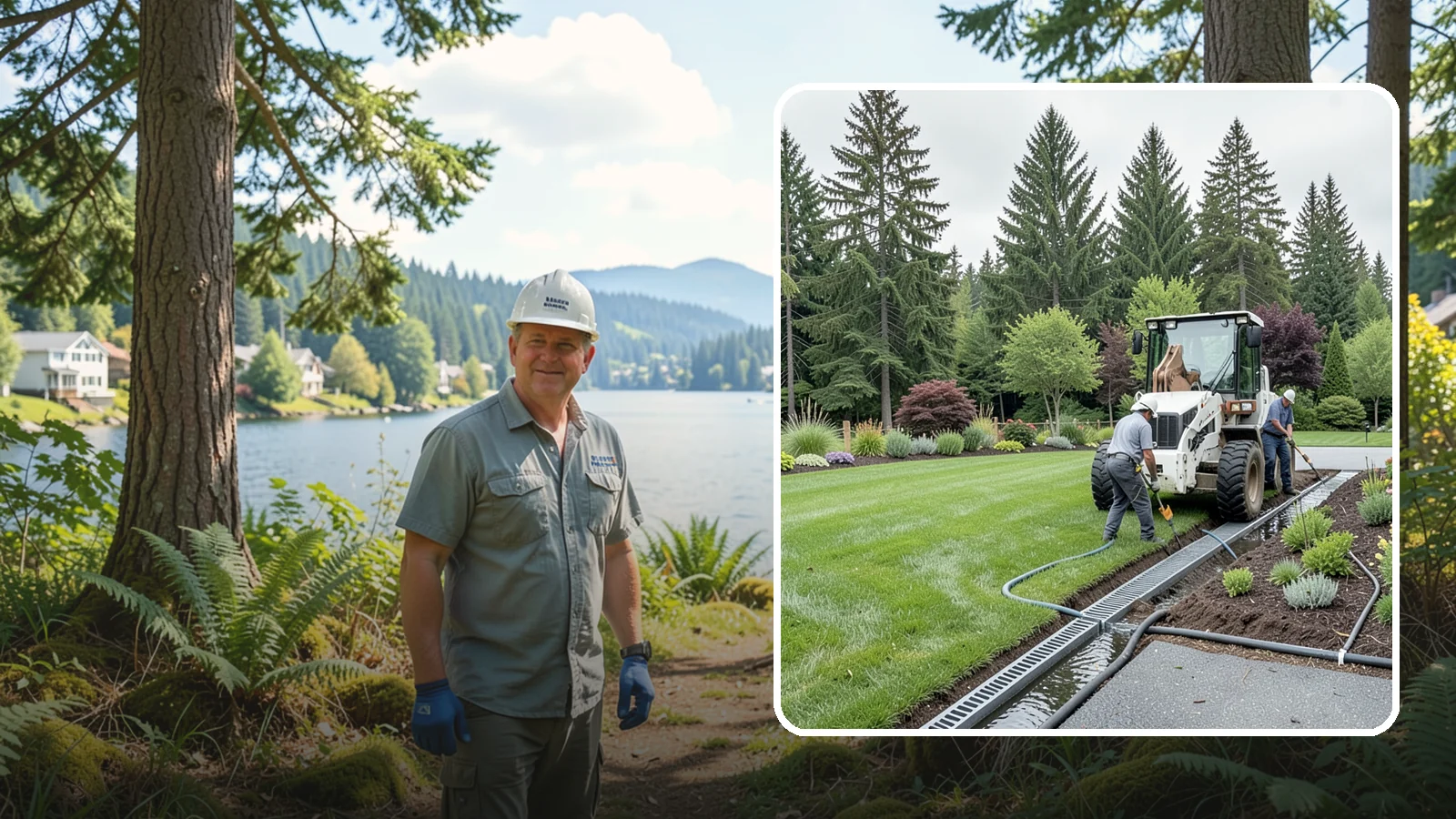 Channel Drain Installation in Milton, King County, WA - We install linear channel drains across driveways, patios, and hardscapes to capture surface sheet flow before it pools on paved...