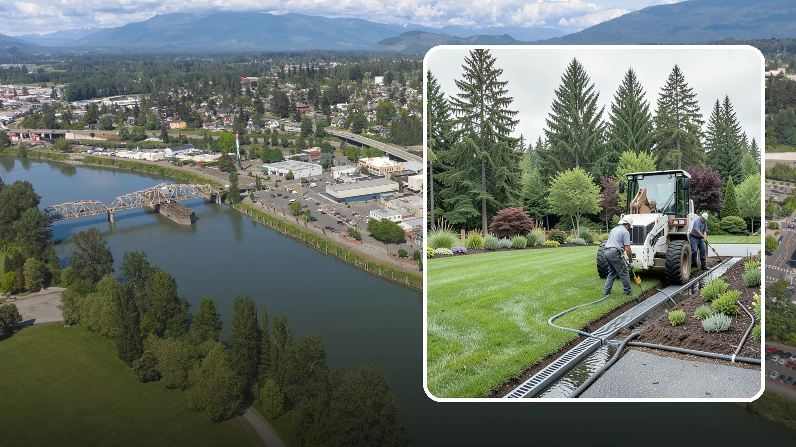 Channel Drain Installation in Mount Vernon, Skagit County, WA - We install linear channel drains across driveways, patios, and hardscapes to capture surface sheet flow before it pools on paved...