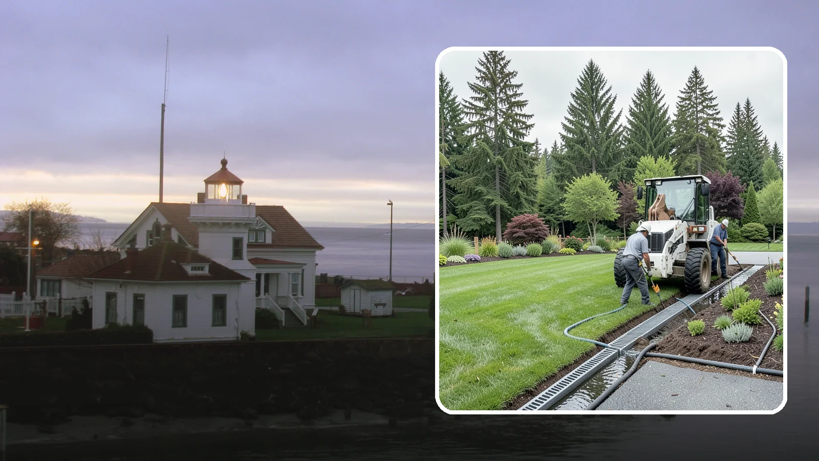 Channel Drain Installation in Mukilteo, Snohomish County, WA - We install linear channel drains across driveways, patios, and hardscapes to capture surface sheet flow before it pools on paved...