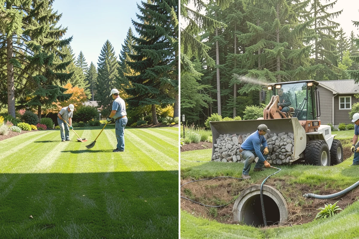 Channel Drain Installation in Newcastle, King County, WA - Assess surface grade and identify low points where water collects