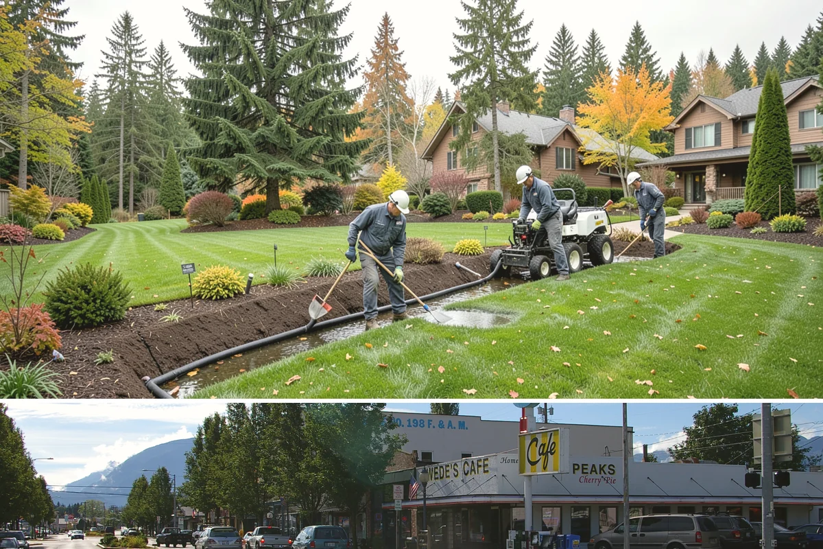 Channel Drain Installation in North Bend, King County, WA - Best installed in the drier late spring through early fall window when concrete cutting and curing are easiest, though channel...