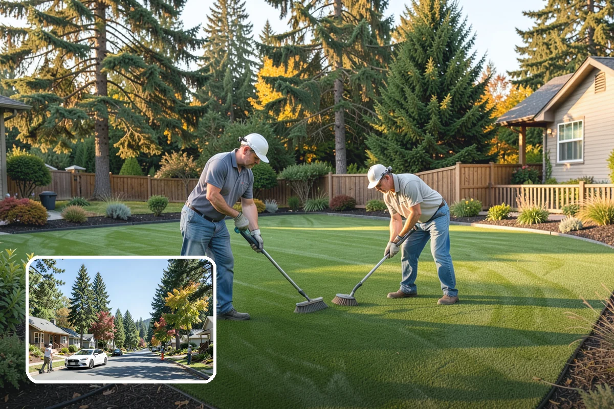 Channel Drain Installation in Orting, Pierce County, WA - Intercepts sheet flow across wide paved surfaces