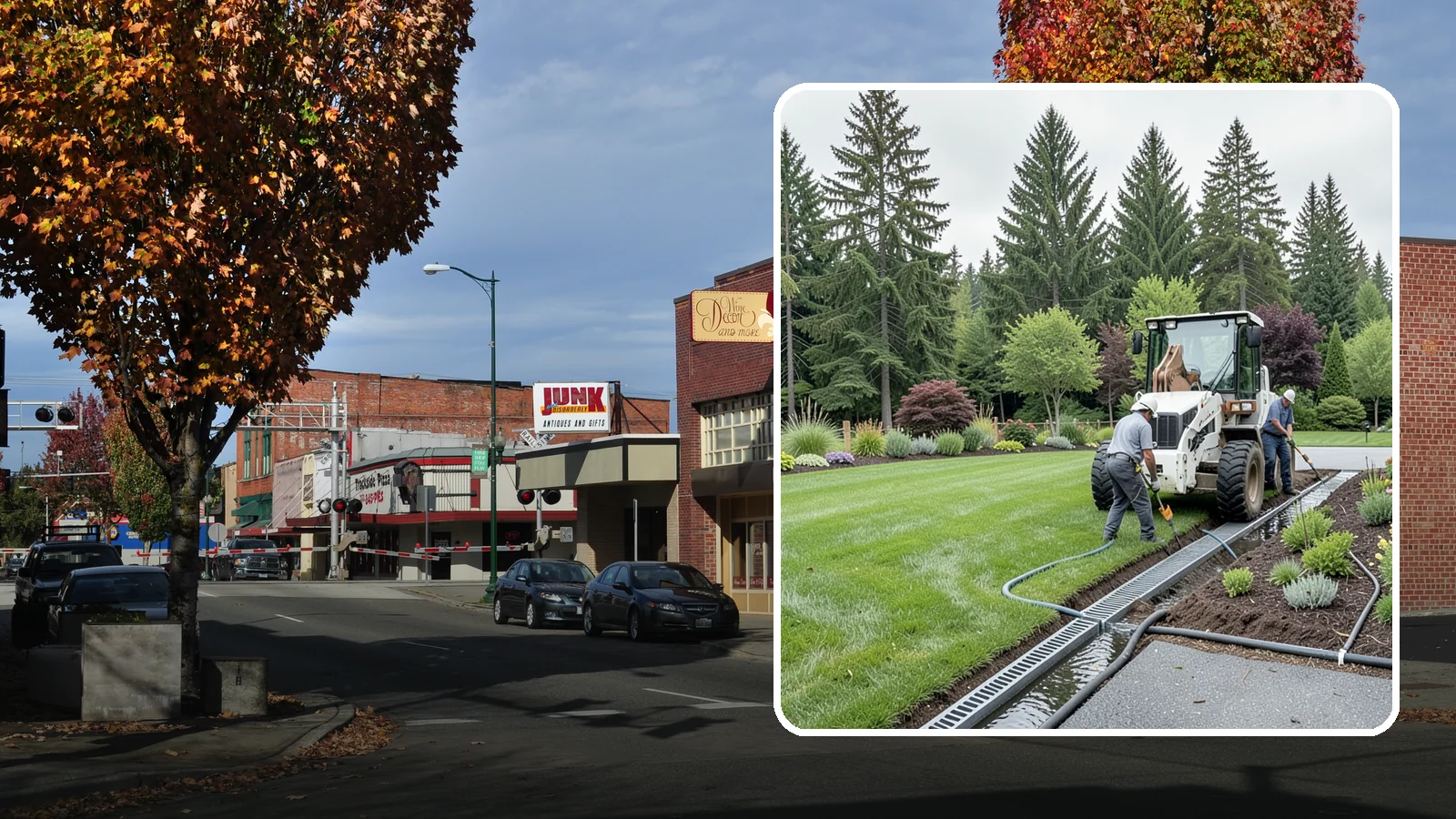 Channel Drain Installation in Puyallup, Pierce County, WA - We install linear channel drains across driveways, patios, and hardscapes to capture surface sheet flow before it pools on paved...