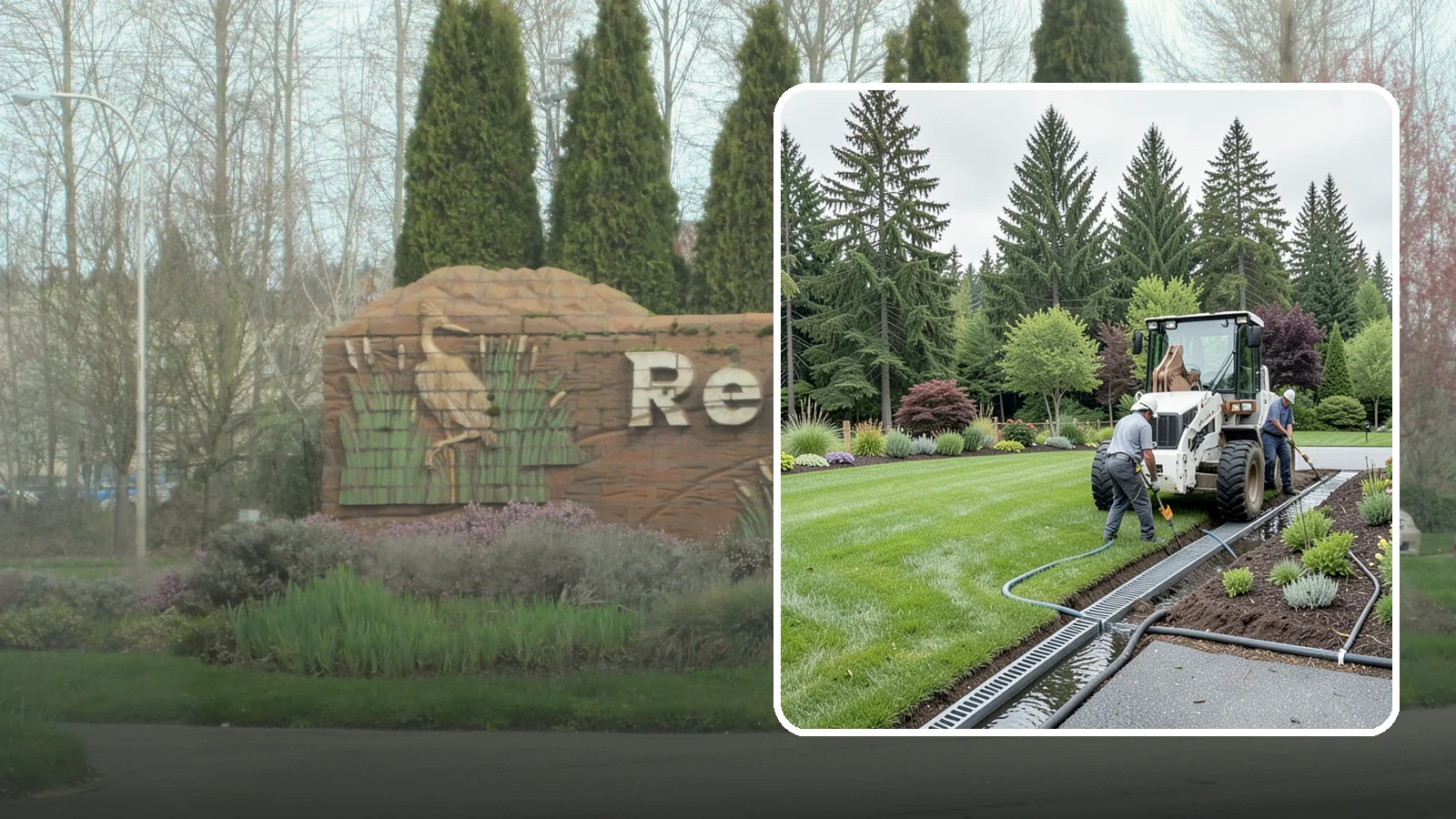 Channel Drain Installation in Renton, King County, WA - We install linear channel drains across driveways, patios, and hardscapes to capture surface sheet flow before it pools on paved...