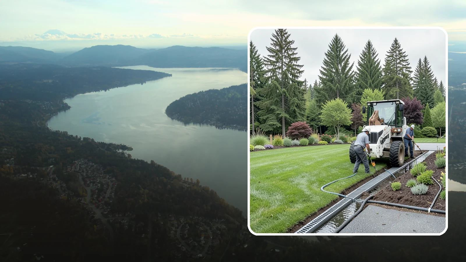 Channel Drain Installation in Sammamish, King County, WA - We install linear channel drains across driveways, patios, and hardscapes to capture surface sheet flow before it pools on paved...
