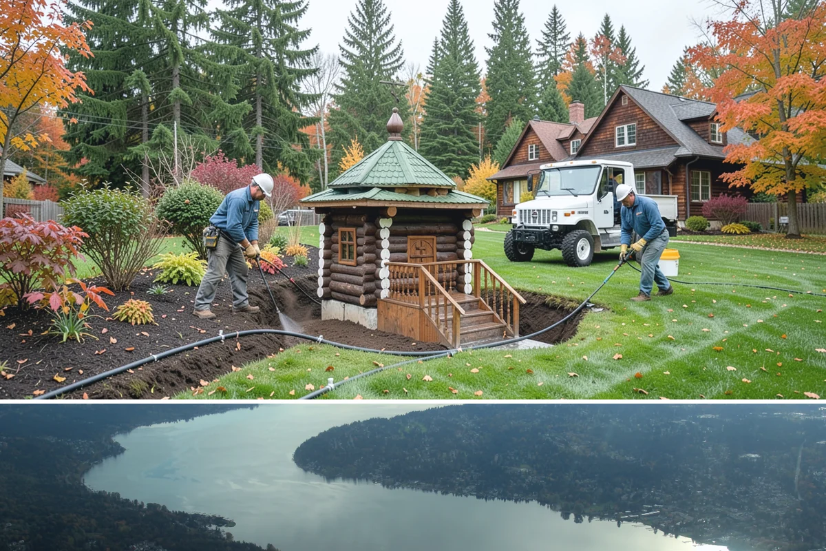 Channel Drain Installation in Sammamish, King County, WA - Best installed in the drier late spring through early fall window when concrete cutting and curing are easiest, though channel...