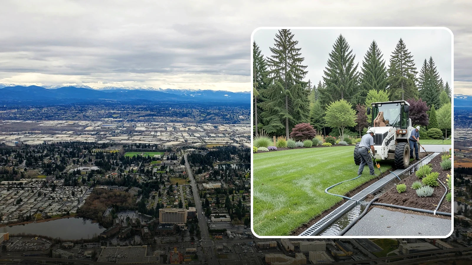Channel Drain Installation in SeaTac, King County, WA - We install linear channel drains across driveways, patios, and hardscapes to capture surface sheet flow before it pools on paved...
