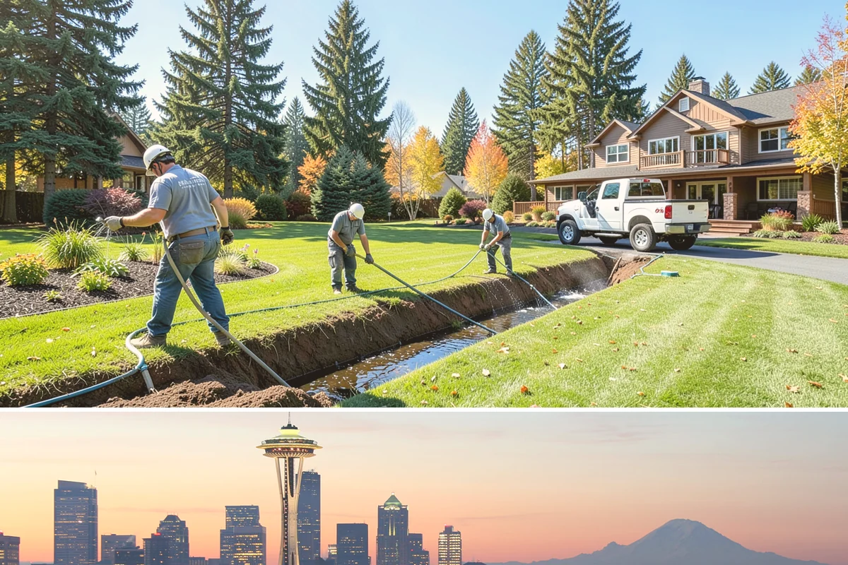Channel Drain Installation in Seattle, King County, WA - Best installed in the drier late spring through early fall window when concrete cutting and curing are easiest, though channel...