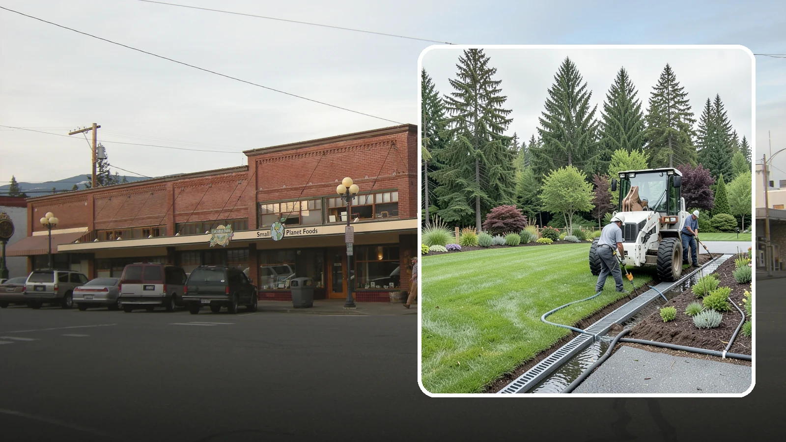 Channel Drain Installation in Sedro-Woolley, Skagit County, WA - We install linear channel drains across driveways, patios, and hardscapes to capture surface sheet flow before it pools on paved...