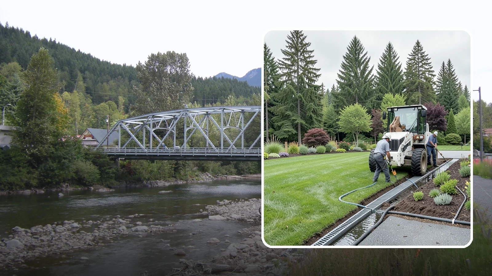 Channel Drain Installation in Skykomish, King County, WA - We install linear channel drains across driveways, patios, and hardscapes to capture surface sheet flow before it pools on paved...