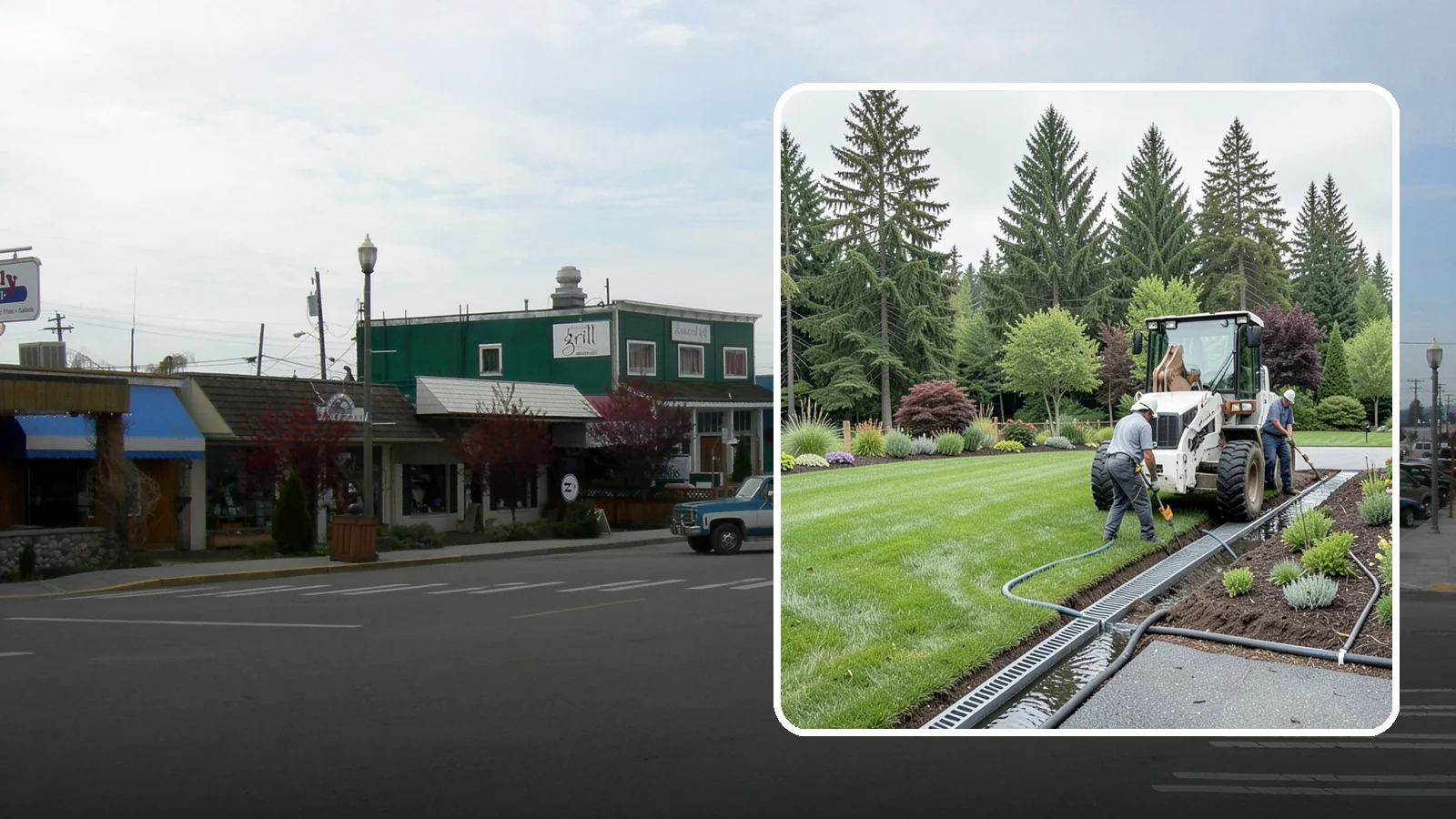 Channel Drain Installation in Stanwood, Snohomish County, WA - We install linear channel drains across driveways, patios, and hardscapes to capture surface sheet flow before it pools on paved...
