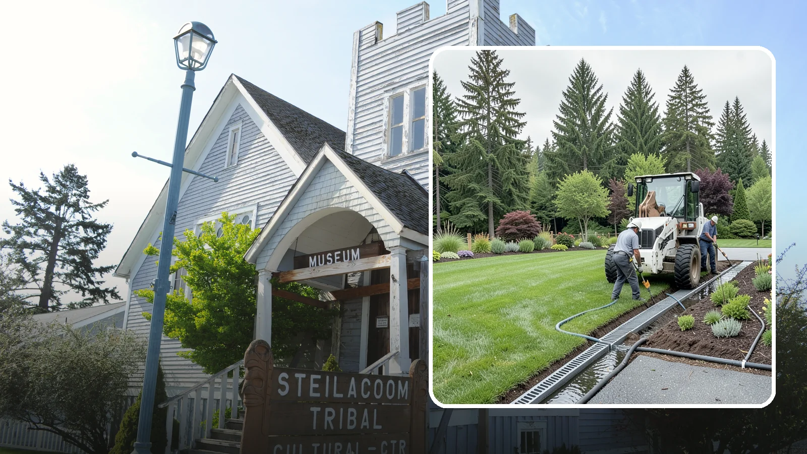 Channel Drain Installation in Steilacoom, Pierce County, WA - We install linear channel drains across driveways, patios, and hardscapes to capture surface sheet flow before it pools on paved...