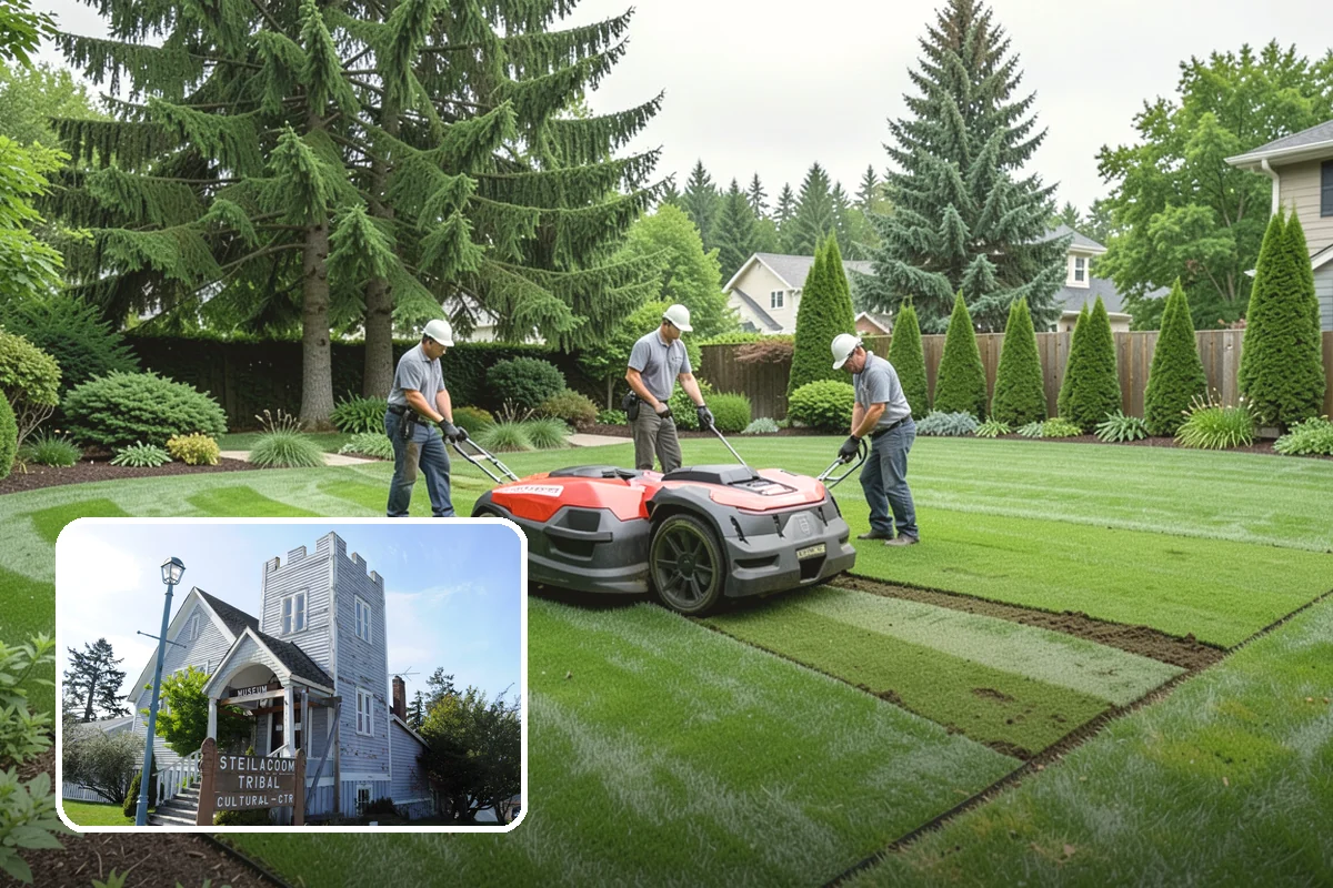 Channel Drain Installation in Steilacoom, Pierce County, WA - Intercepts sheet flow across wide paved surfaces