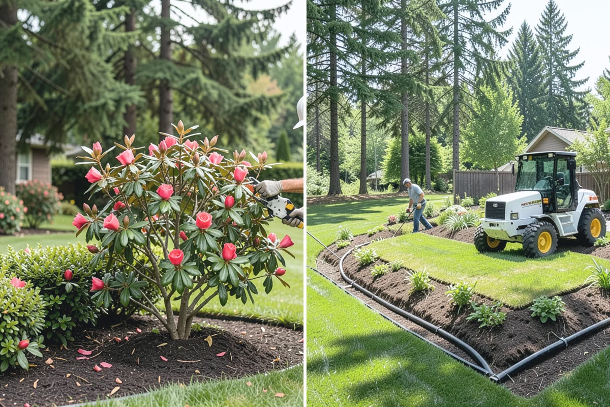 Channel Drain Installation in Woodinville, King County, WA - Assess surface grade and identify low points where water collects