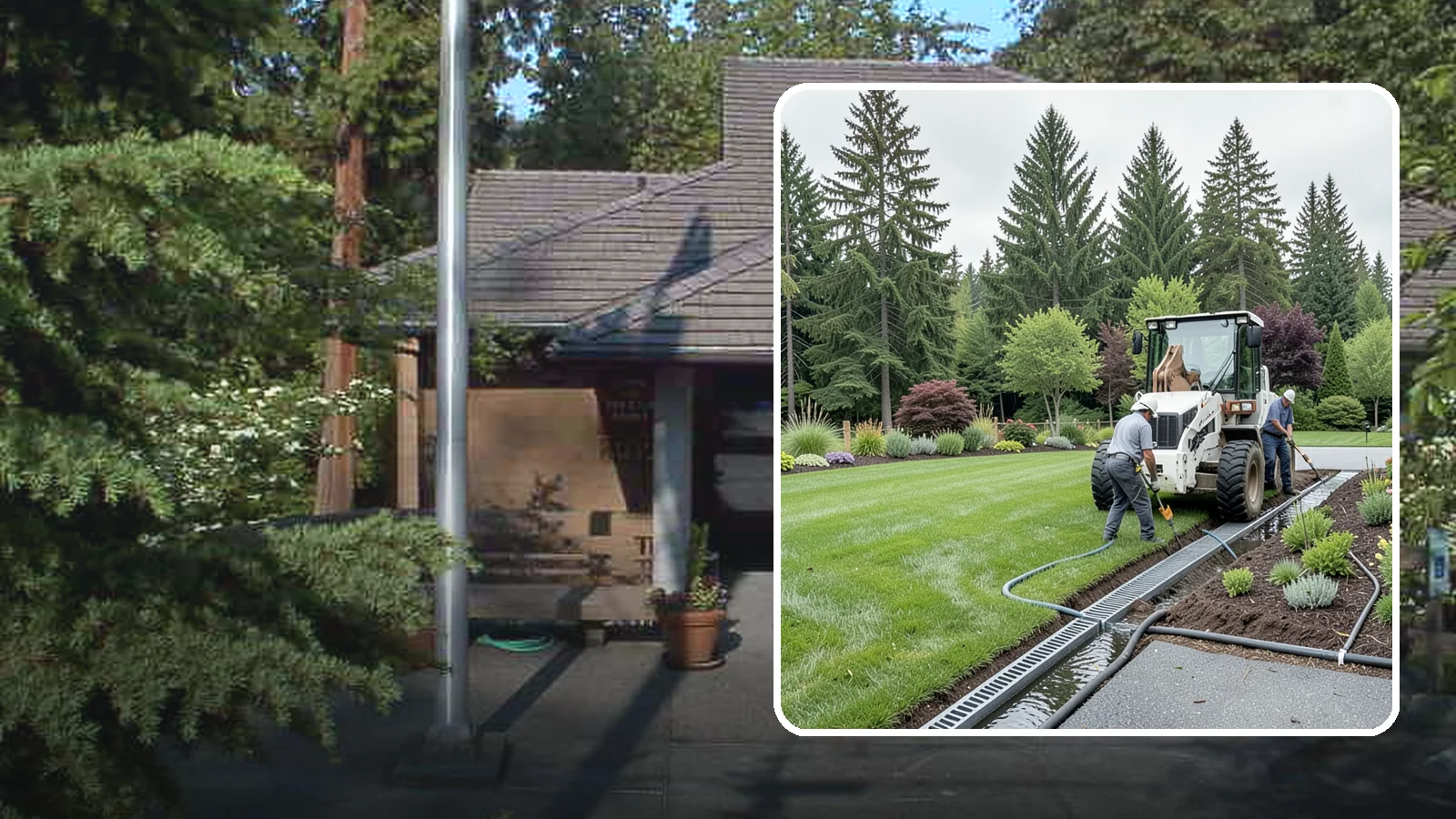 Channel Drain Installation in Yarrow Point, King County, WA - We install linear channel drains across driveways, patios, and hardscapes to capture surface sheet flow before it pools on paved...