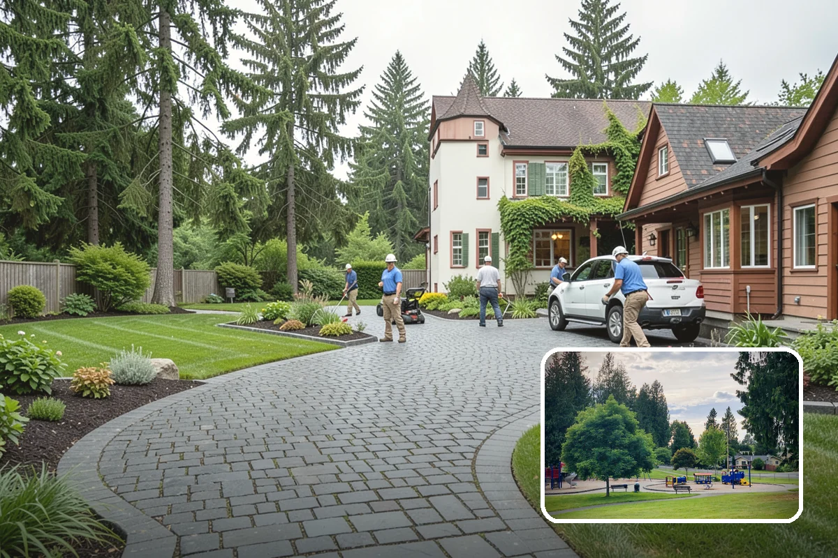 Cobble Installation in Bonney Lake, Pierce County, WA - Handles concentrated water flow in swales and creek beds