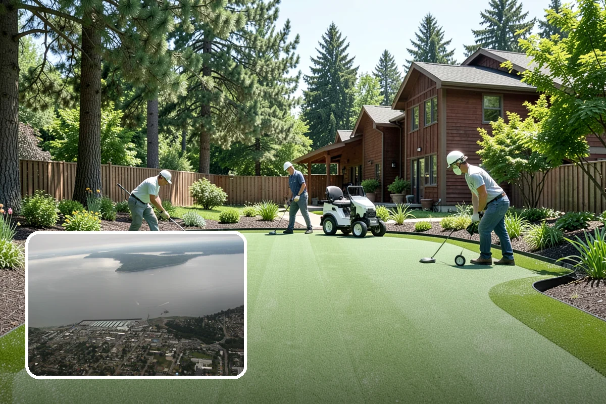 Cobble Installation in Des Moines, King County, WA - Handles concentrated water flow in swales and creek beds