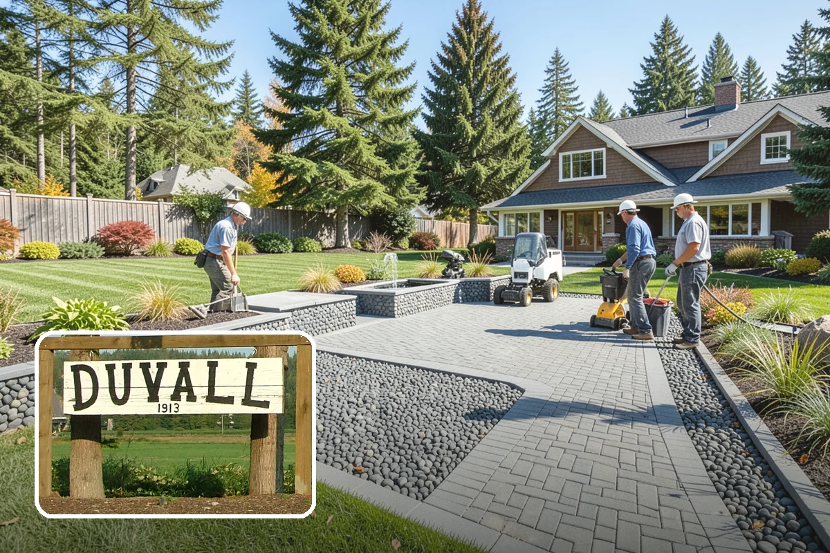 Cobble Installation in Duvall, King County, WA - Handles concentrated water flow in swales and creek beds