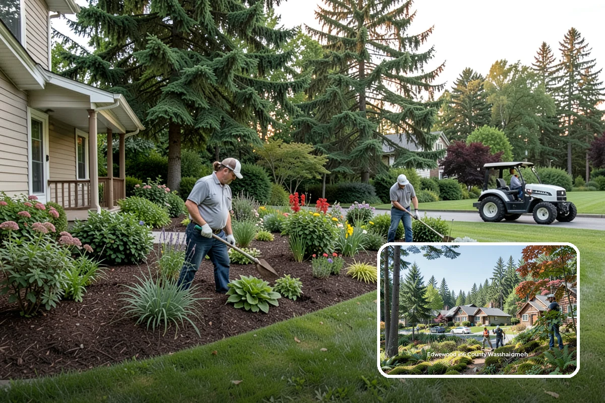 Cobble Installation in Edgewood, Pierce County, WA - Handles concentrated water flow in swales and creek beds