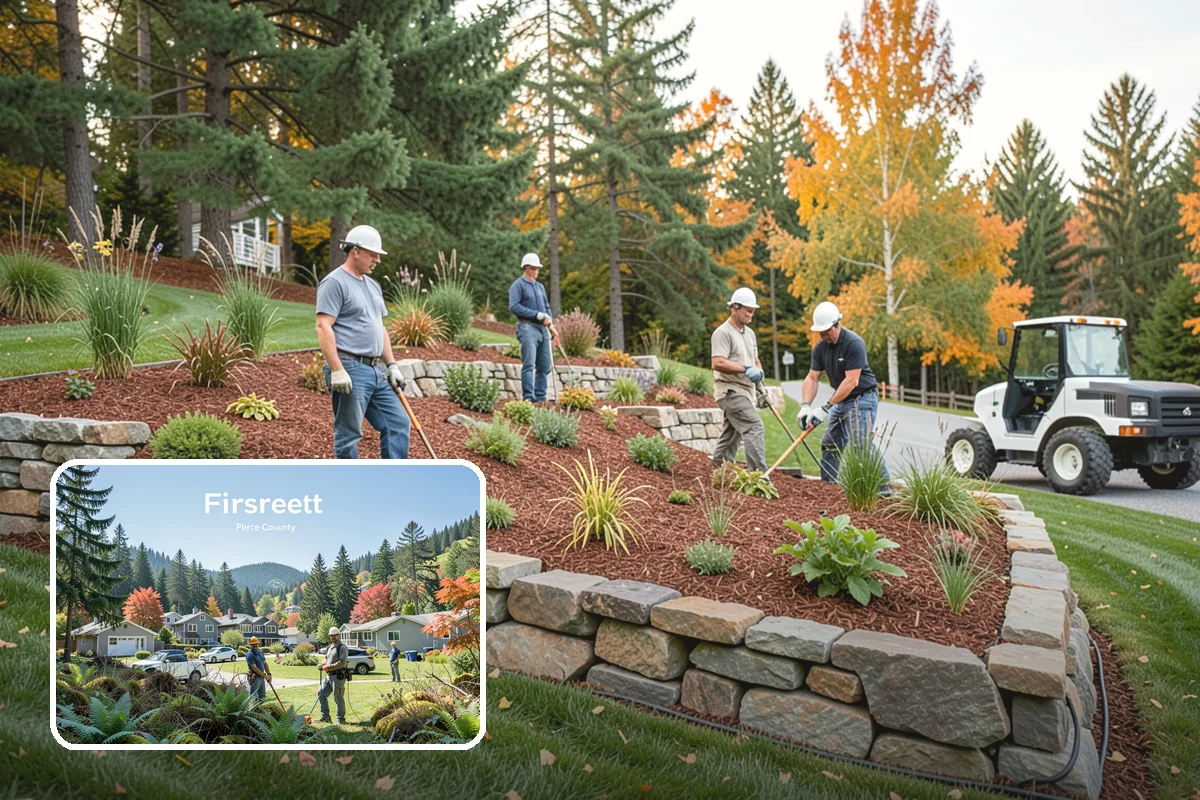 Cobble Installation in Fircrest, Pierce County, WA - Handles concentrated water flow in swales and creek beds