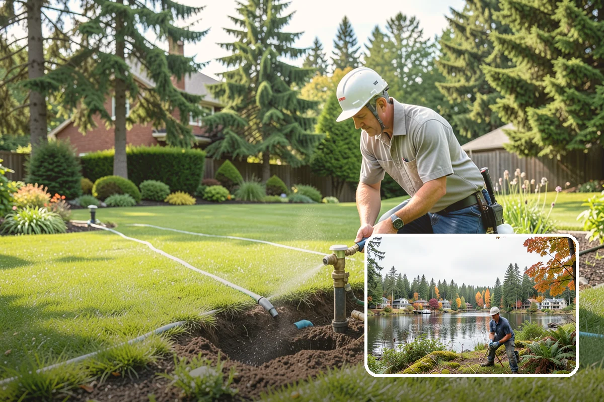 Cobble Installation in La Conner, Skagit County, WA - Handles concentrated water flow in swales and creek beds
