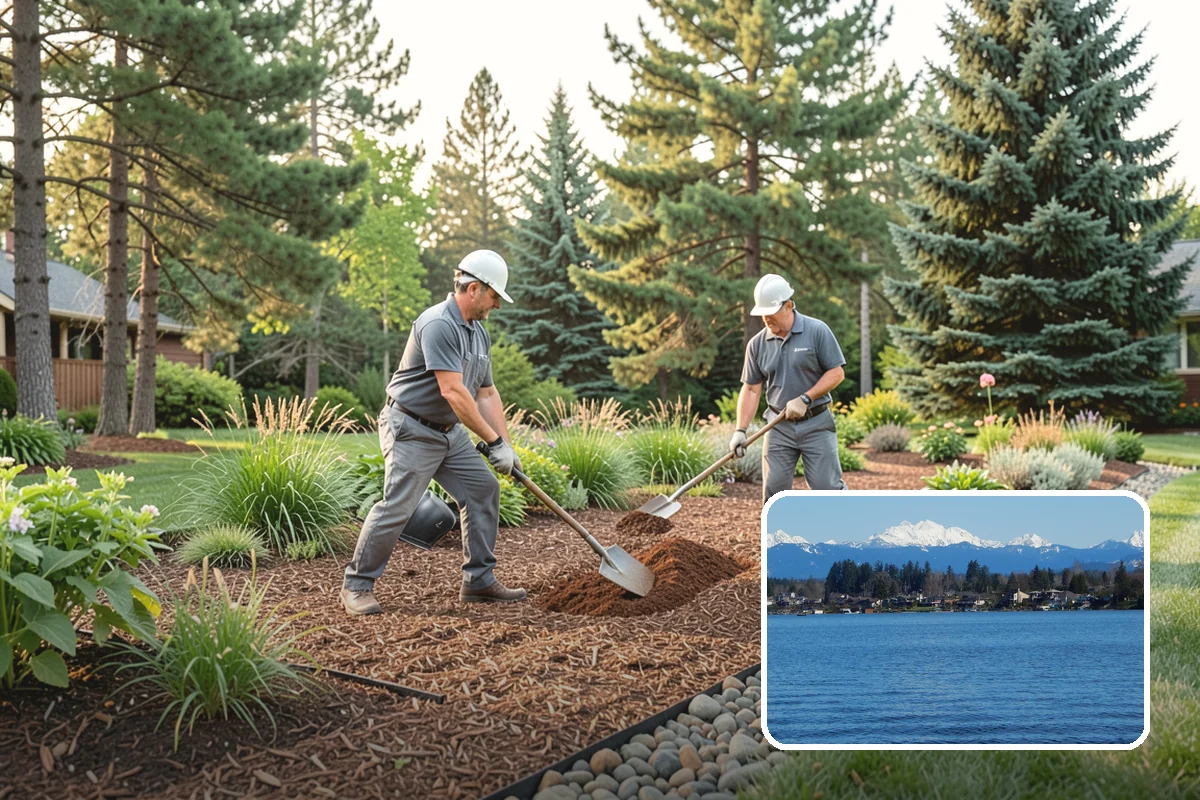 Cobble Installation in Lake Stevens, Snohomish County, WA - Handles concentrated water flow in swales and creek beds