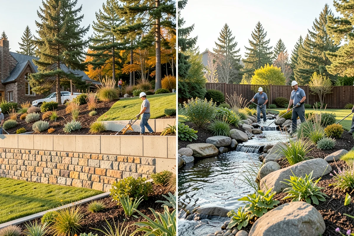 Cobble Installation in Lyman, Skagit County, WA - Excavate and shape the channel or bed with proper grade for flow