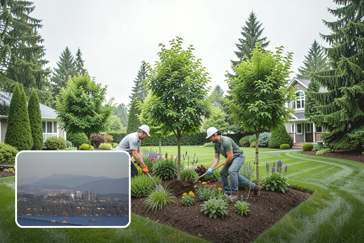 Cobble Installation in Medina, King County, WA - Handles concentrated water flow in swales and creek beds