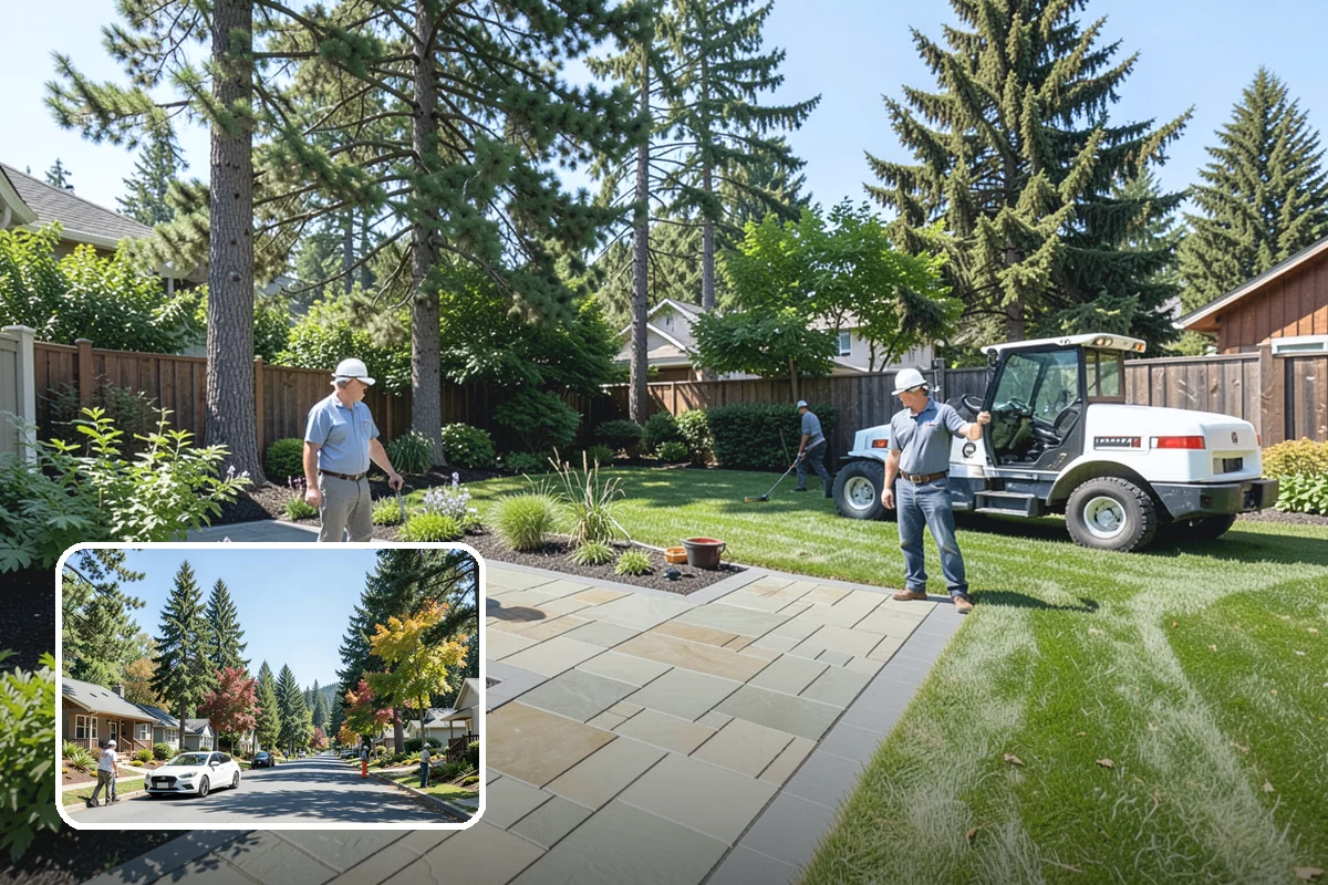 Cobble Installation in Orting, Pierce County, WA - Handles concentrated water flow in swales and creek beds