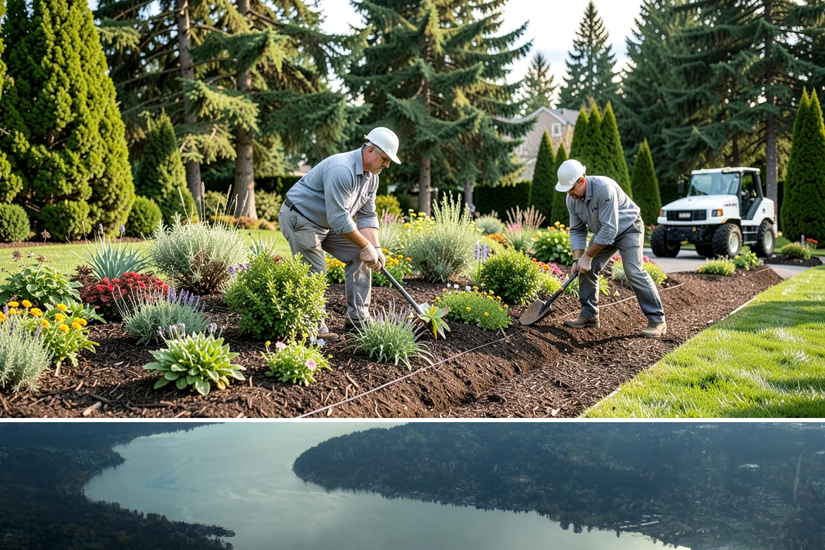 Cobble Installation in Sammamish, King County, WA - Cobble projects go smoothest in the drier summer window when creek beds and swales can be excavated and shaped without working in...
