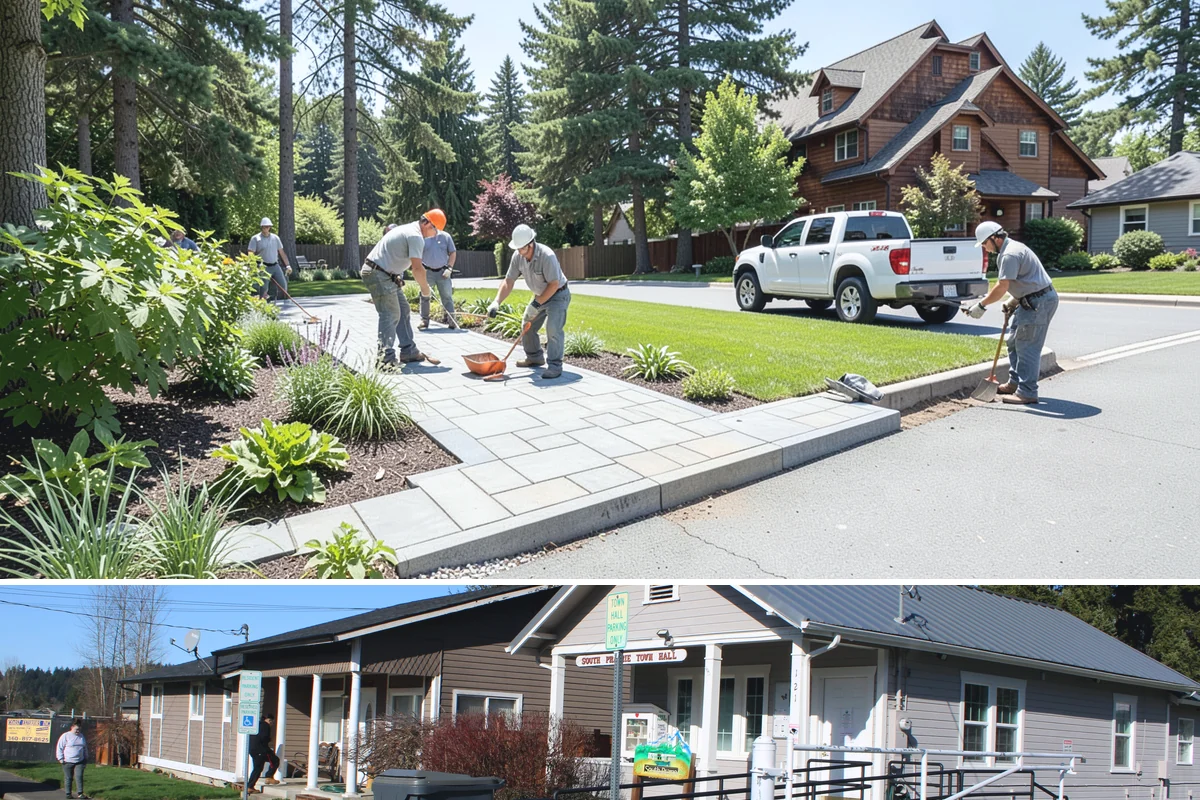 Cobble Installation in South Prairie, Pierce County, WA - Cobble projects go smoothest in the drier summer window when creek beds and swales can be excavated and shaped without working in...