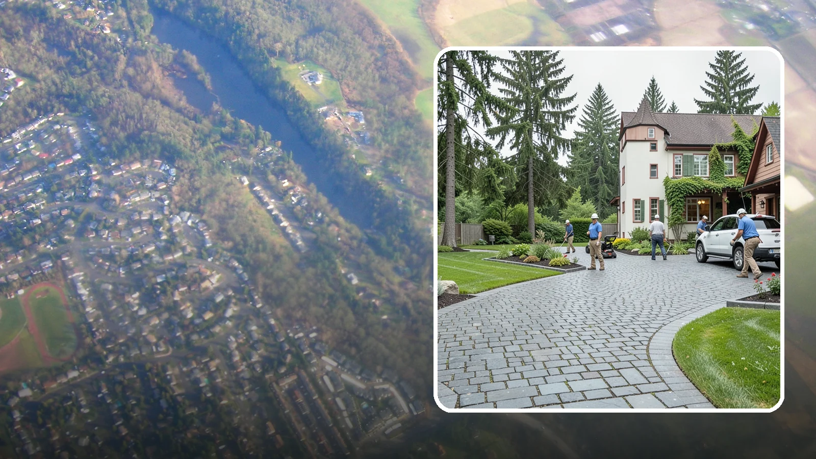 Cobblestone Installation in Algona, King County, WA - Rugged granite or basalt cobblestones set for old-world driveways, borders, and accents that endure decades of Northwest weather.