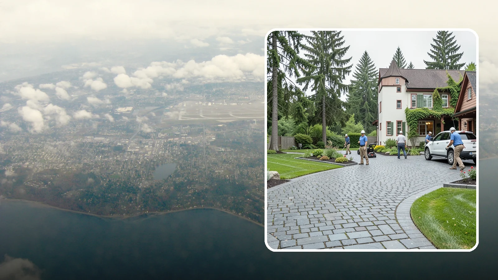 Cobblestone Installation in Burien, King County, WA - Rugged granite or basalt cobblestones set for old-world driveways, borders, and accents that endure decades of Northwest weather.